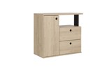 Commode-Duplex-decor-chataignier-naturel-noir-G72160-90cm-side-Gautier