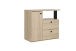 Commode-Duplex-decor-chataignier-naturel-noir-G72160-90cm-side-Gautier