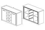 Commode-Elias-decor-bois-chene-2p-4t-dessin-Oosterlynck