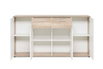 Commode-Jacky-3-decor-artisan-oak-chene-blanc-160cm-front-open-Finor