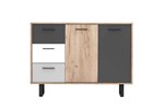 Commode-Orlando-3-decor-chene-gris-craft-noir-blanc-120cm-front-Finori