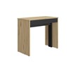 Console-extensible-Trust-decor-bois-brun-noir-chene-helvezia-1J0J610-45-165cm-side-Gautier