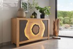 Dressoir-3 portes-170 cm-Minerale-214111-chene brosse-ceramique brun-02-Girardeau