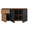 Dressoir-3-Portes-1-Tiroir-Otello-1J3D500-Noir-03-Gautier