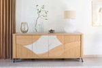 Dressoir-4 portes-Riviera-191200-chene brosse-ceramique beige-02-Girardeau