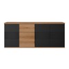 Dressoir-4-portes-1-Tiroir-Otello-1J3D504-Noir-02-Gautier