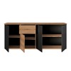 Dressoir-4-portes-1-Tiroir-Otello-1J3D504-Noir-03-Gautier