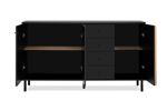Dressoir-Monza-51C-chene-artisan-noir-ouvert-Finori