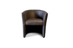 Fauteuil-appoint-9750-simili-cuir-gris-fonce-front-Rousseau