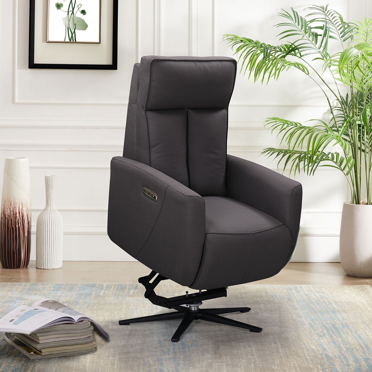 Fauteuil relax avec lift Funny Bis - brun foncé - Meubles Crack