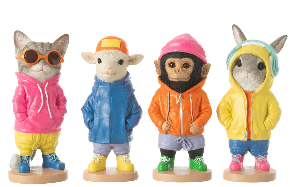 Figurine-fashion-singe-50092-resine-multicolore-Jolipa-04