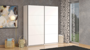 Gard armoire 2 portes coulissantes chene blanc 07