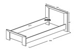 Lit-1-personne-Elvis-decor-bois-chene-90x200cm-dessin-Oosterlynck
