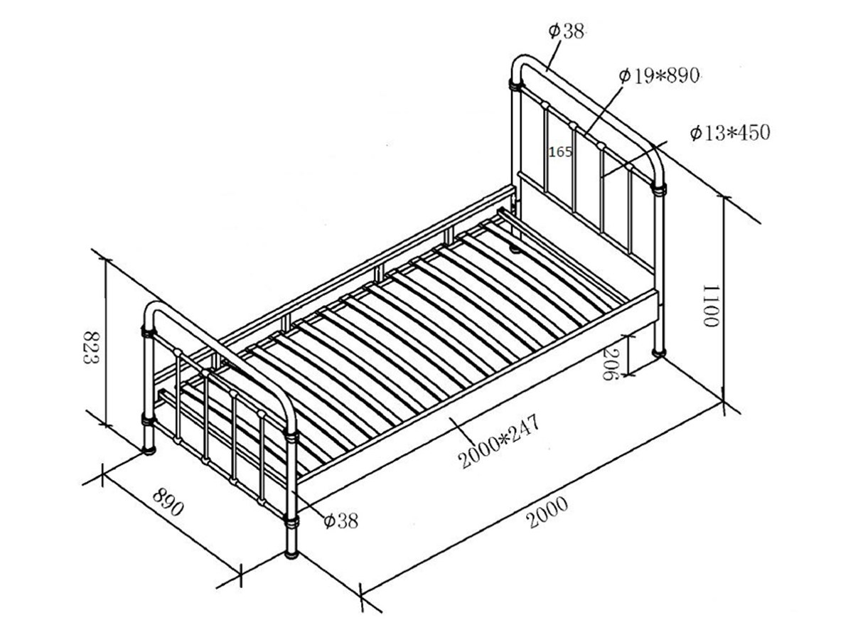 hartstochtelijk concept Eigendom Bed met lattenbodem New York - groen - Meubelen Crack