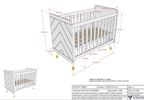 Lit-bebe-Billy-BIBB6016-papier-decor-vert-dimensions-Vipack