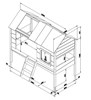 Lit-cabane-Charlotte-MDF-laque-pin-CHHS9024-dimesions-Vipack