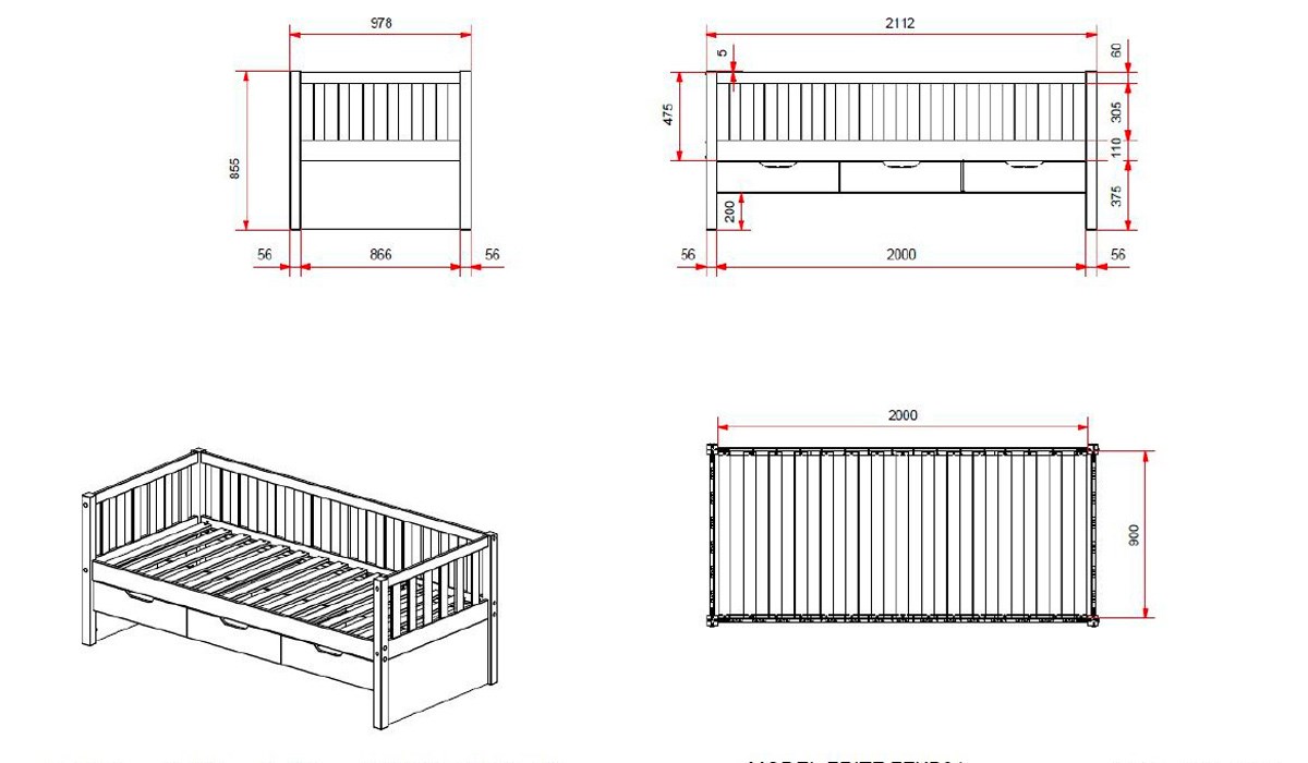 Lit Duplex - 90x190cm - Meubles Crack