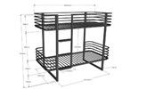 Lit-superpose-Oscar-metal-noir-OSSB9018-dimensions-Vipack