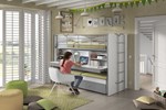 Lit-superpose-bureau-Bonny-BONHS80-MDF-gris-90cm-ouvert02-Vipack