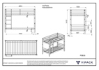 Lit-superpose-massif-natuur-h160cm-PISB16-dimensions-Vipack