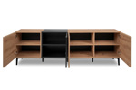 Lowboard-4-portes-Nola-57A-artisan-eiche-noir-front-ouvert-Finori