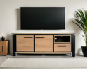 Meuble-TV-160cm-Buckley-bois-massif-FLAIR-Authentic-Orient