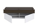Meuble-TV-2-portes-1-tiroir-Karat-laque-brillant-18SA3311-150cm-front-ouvert-Sciae