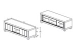 Meuble-TV-2-portes-Eureka-decor-bois-chene-145cm-dessin-Oosterlynck