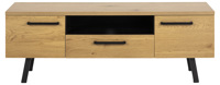 Meuble-TV-Mallow-20727-melamine-decor-chene-noir-pieds-metal-noir-140cm-02-Actona