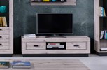 Meuble-TV-Marseille-chene-wellington-metal-noir-ambi-170cm-Divaco
