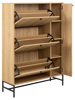 Meuble-a-chaussure-3tiroirs-1porte-Albany-024286-oak-rough-melamine-base-matt-black-03-Actona