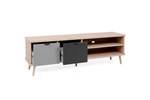 Meuble-tv-Epik-55-decor-bois-elegance-endgrain-gris-160cm-side-open-Finori