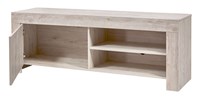 Meuble-tv-Giorgio-ouvert-decor-granule-155cm-Bauwens-GBO