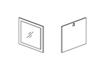 Miroir-Elvis-decor-bois-chene-blanc-carre-dessin-Oosterlynck