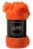 Plaid-Pompon-3489-Polyester-Orange-Vif-02-Jolipa