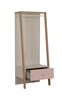 Portant-1-tiroir-Alika-decor-bois-chataignier-blanchi-pieds-hetre-G71800-69cm-open02-Gautier