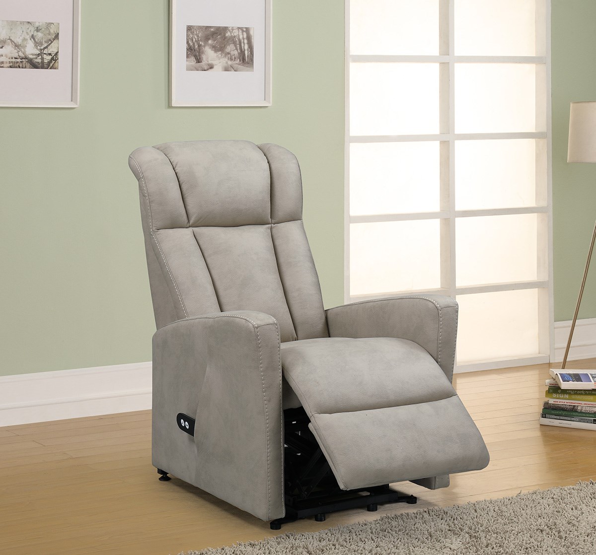 Relaxzetel met lift Rachelle lichtgrijs Meubelen Crack