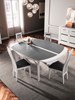 Salle-a-manger-Ines-blanc-ceramique-table-extensible-ouvert-chaises-Cacio