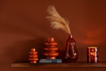 Set-3-vases-Feuille-verre-cognac-vert-olive-58124-A-Jolipa