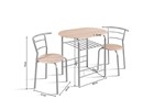 Set-table-chaises-Adam-5020-3-decor-bois-sonoma-metal-gris-dimensions-Rousseau