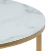 Table de salon - Alisma - 81694 - White marble Chrome -Actona