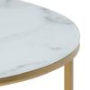 Table de salon - Alisma - 81694 - White marble Chrome -Actona