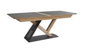 Table-Delta-Tonneau-200cm-plateau-ceramique-gris-veinee-allonge-papillon-60cm-110900-teinte-353-ton-brut-brosse-Girardeau