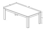 Table-Elvis-decor-bois-chene-blanc-170cm-dessin-Oosterlynck