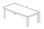 Table-Elvis-decor-bois-chene-blanc-190cm-dessin-Oosterlynck