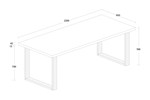 Table-Estrella-pied-U-decor-bois-industrial-oak-noir-190x95-dessin-Oosterlynck