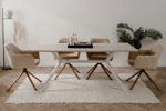 Table-Onex-81A-180x90cm-sand-stone-pieds-blanc-ambi-Finori
