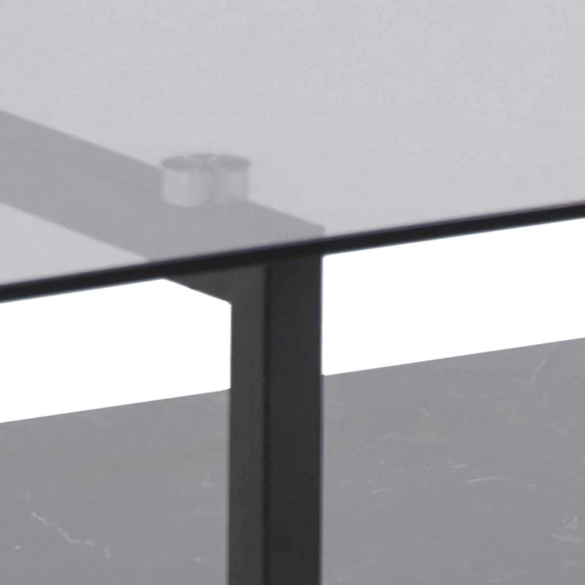 Table-de-salon-Okaya-87004-plateau-verre-etagere-melamine-decor-marbre-noir-pieds-metal-noir-110cm-0