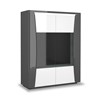 Vitrine-2-portes-Tiago-laque-brillant-blanc-gris-19SA4020-130cm-side-Sciae