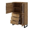 Vitrine-3-portes-3-tiroirs-Halle-12-decor-chene-wotan-120cm-open-Helvetia